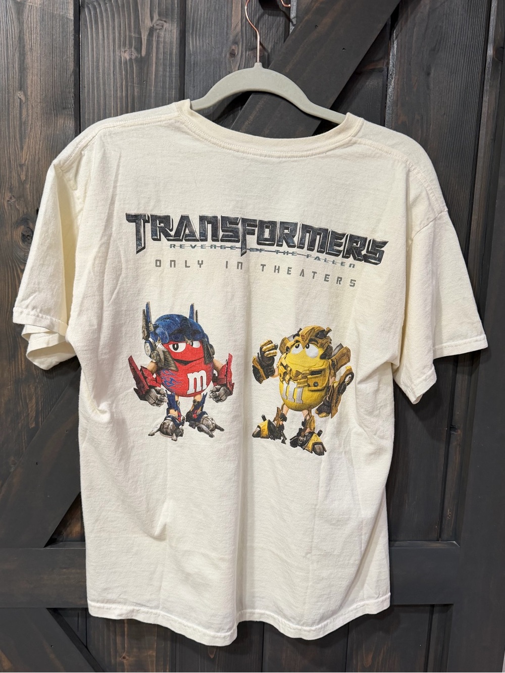 Rare Vintage 2009 Transformers Revenge of the Fallen M&M Shirt Promo Size Large
